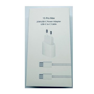 OIITH Apple iPhone 20W USB-C Power Adapter inkl. 60W USB‑C Ladekabel 1m für USB-Ladegerät