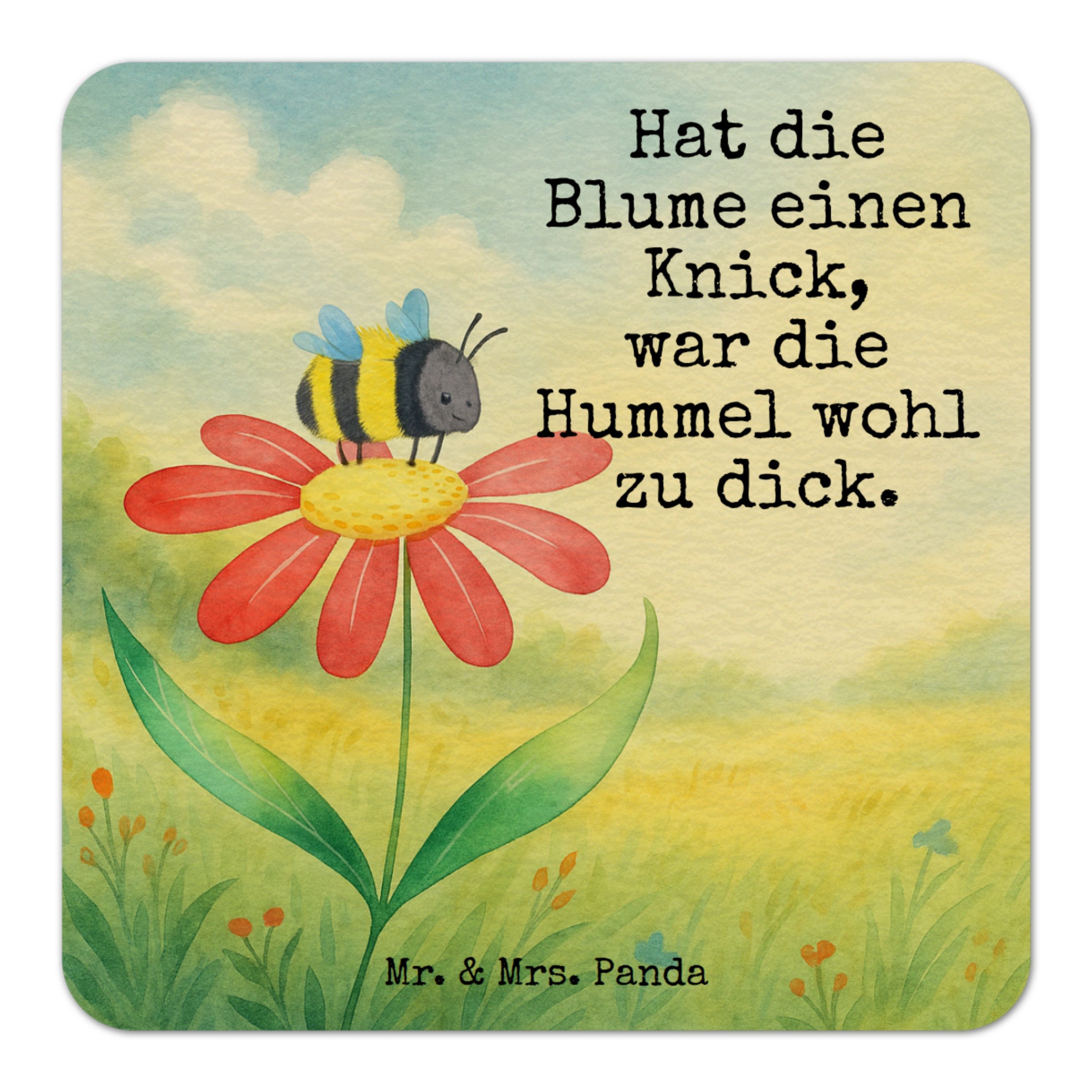 Wohndecke Hummel Blume Design, Tischuntersetzer 100er Set, Weiß, gläserunterset, Mr. & Mrs. Panda, Hummeln Tassenuntersetzer Natur