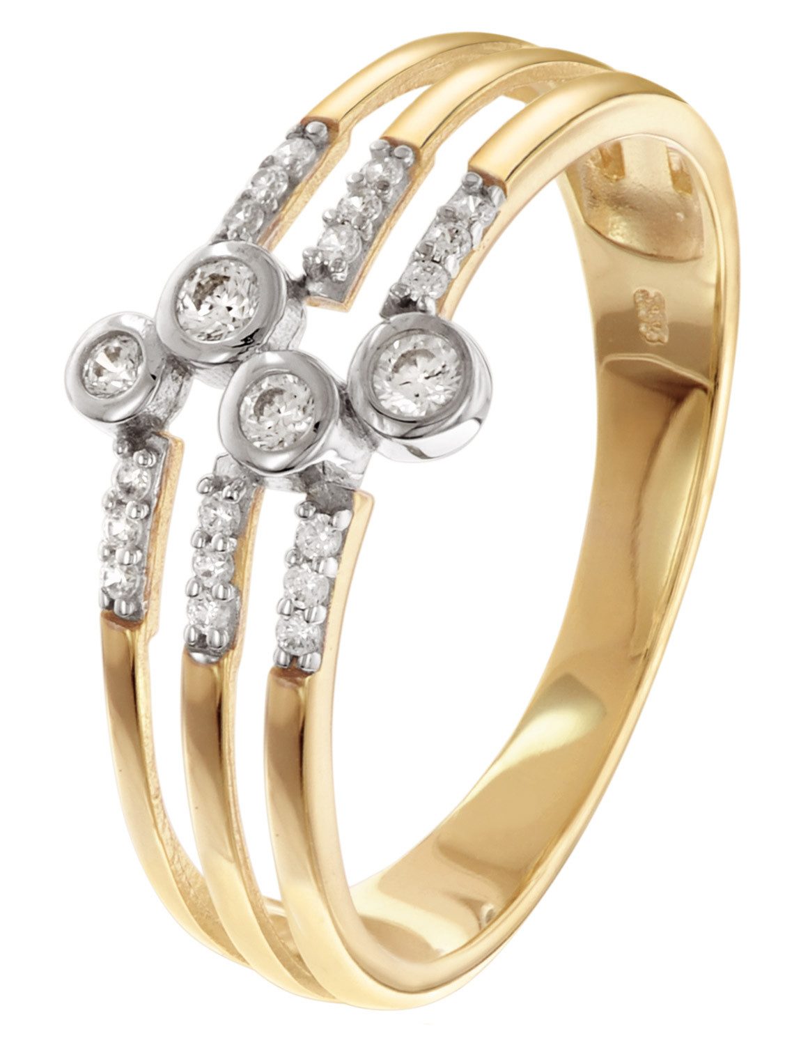 Glizz Goldring Gold 333/8K Bicolor mit günstig online kaufen