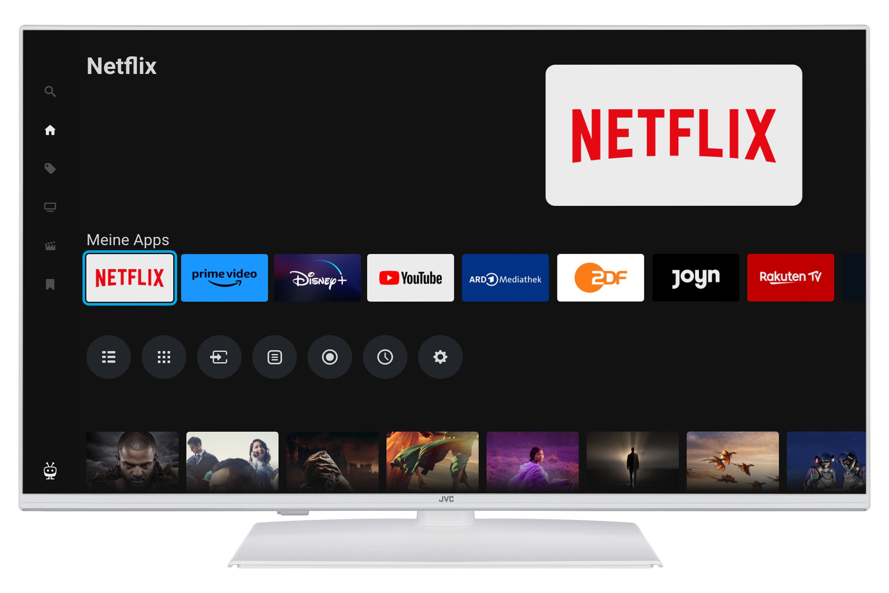 JVC LT-40VF5355W LCD-LED Fernseher (102 cm/40 Zoll, Full HD, Smart TV powered by TiVo, TiVo Smart TV, HDR, Triple-Tuner, 6 Monate HD)  ! RABATT: 22.22%