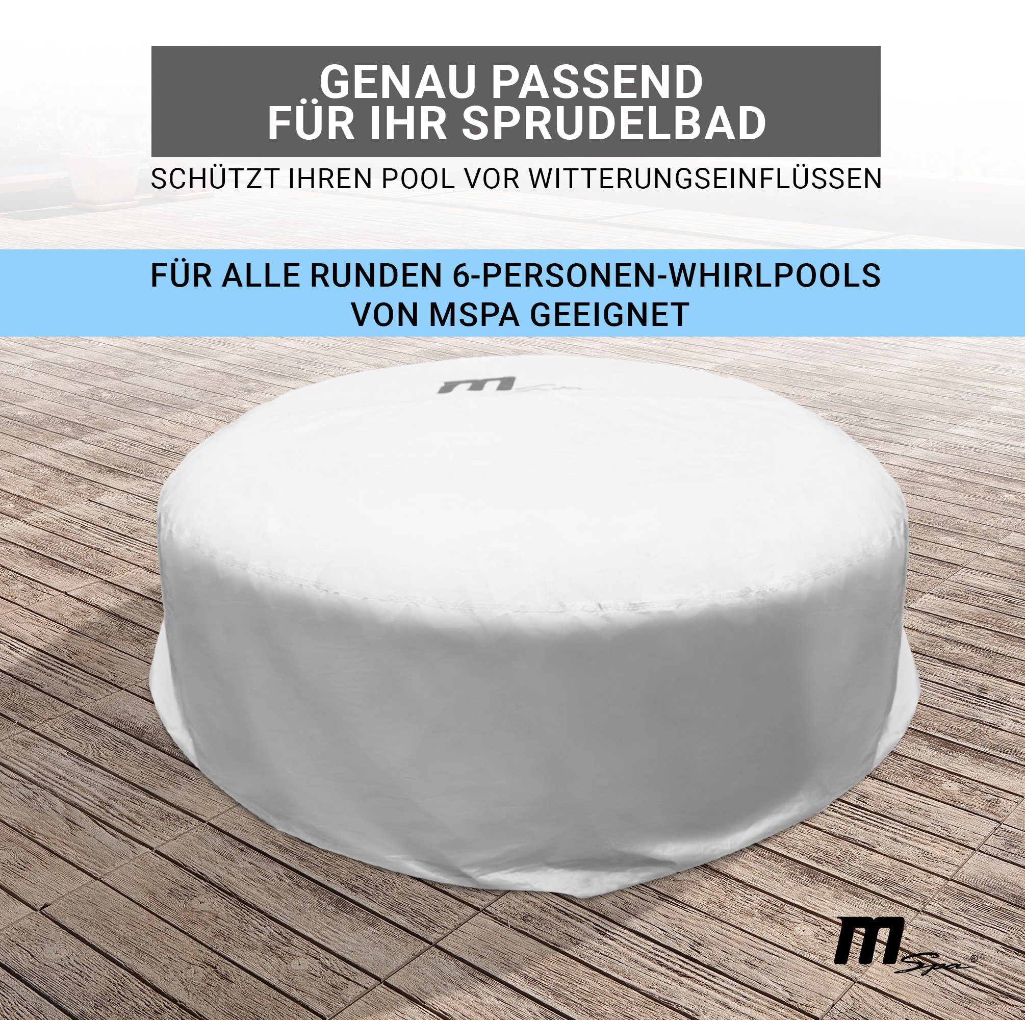 mSpa Pool-Abdeckplane Whirlpool Plane Pool Abdeckplane Miweba Whirlpool Abdeckhaube (1-St), Original MSpa - Zubehör - Abdeckhaube Abdeckung
