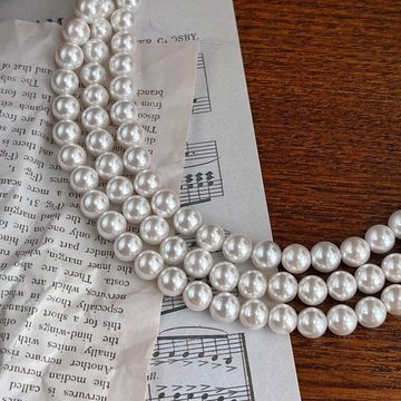 DTC GmbH Perlenkette 6mm, 90cm lang Tiefsee Perlenkette, Multi Wear (Sie vermissen eine Perlenkette in Ihrem Ensemble von heute!, 1-tlg)