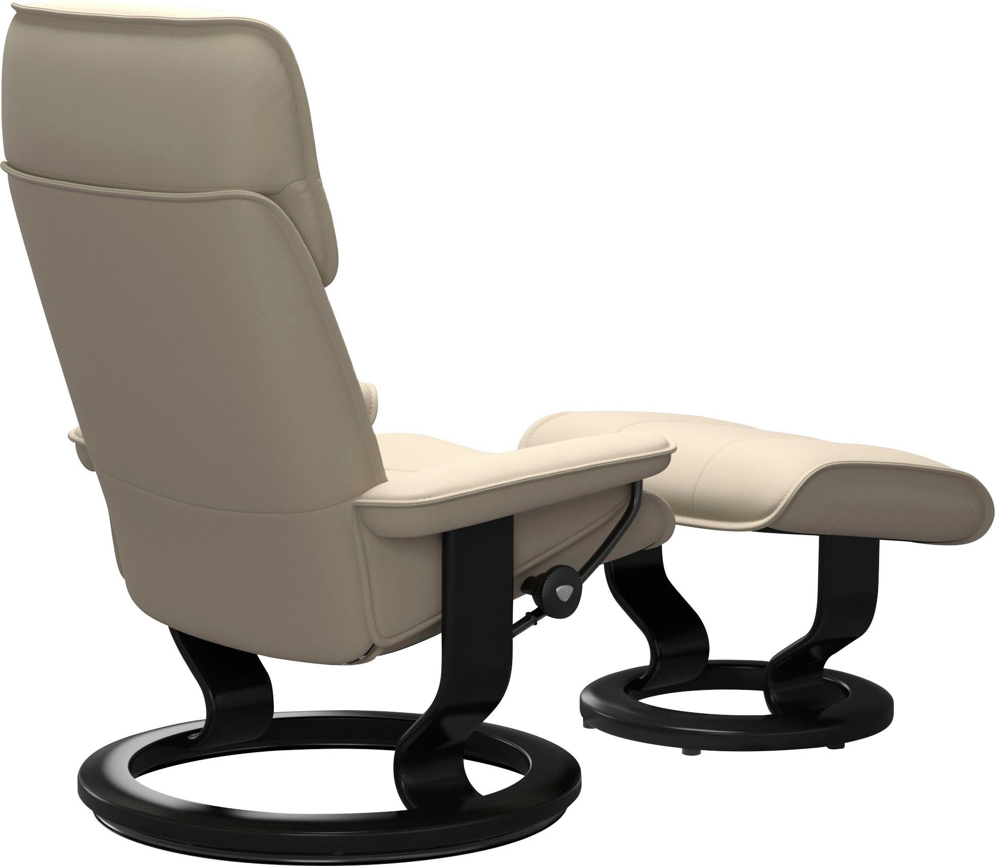 Stressless® Relaxsessel Admiral (Set, Relaxsessel inkl. Hocker), mit Classic Base, Größe M & L, Gestell Schwarz