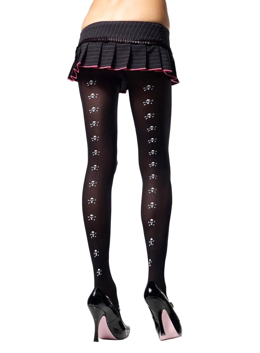 Strumpfhose Totenkopf Strumpfhose - für Halloween Kostüm Damen
