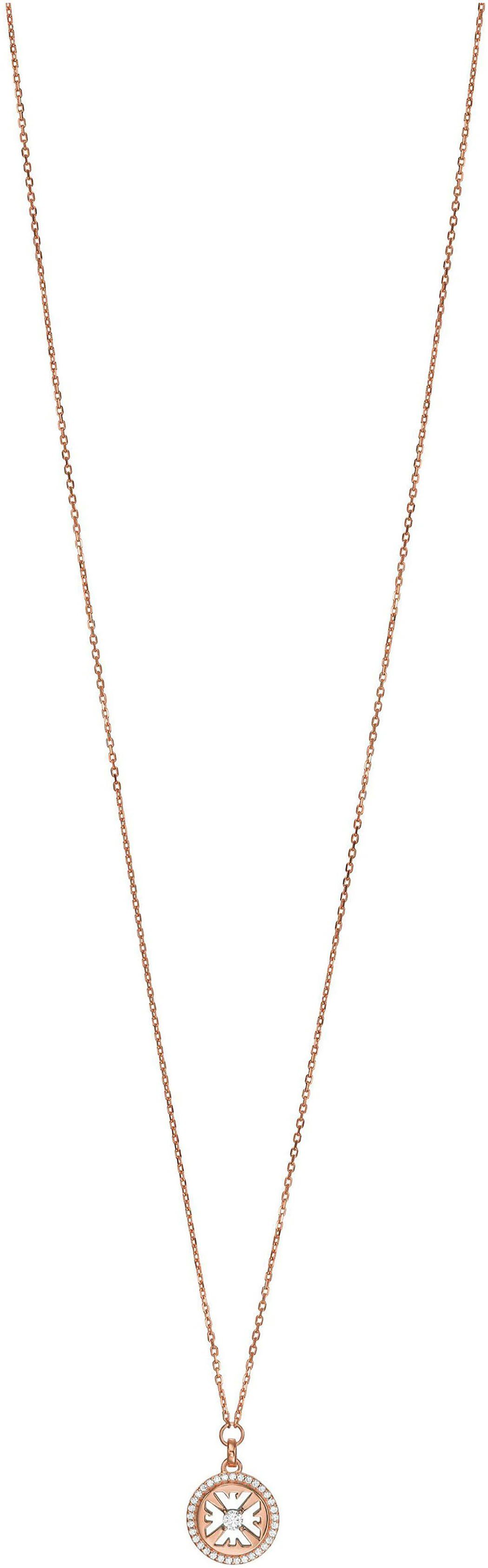 Emporio Armani Kette mit Anhänger Schmuck Geschenk Silber 925 Halsschmuck LOGO ESSENTIALS, mit Zirkonia (synth)