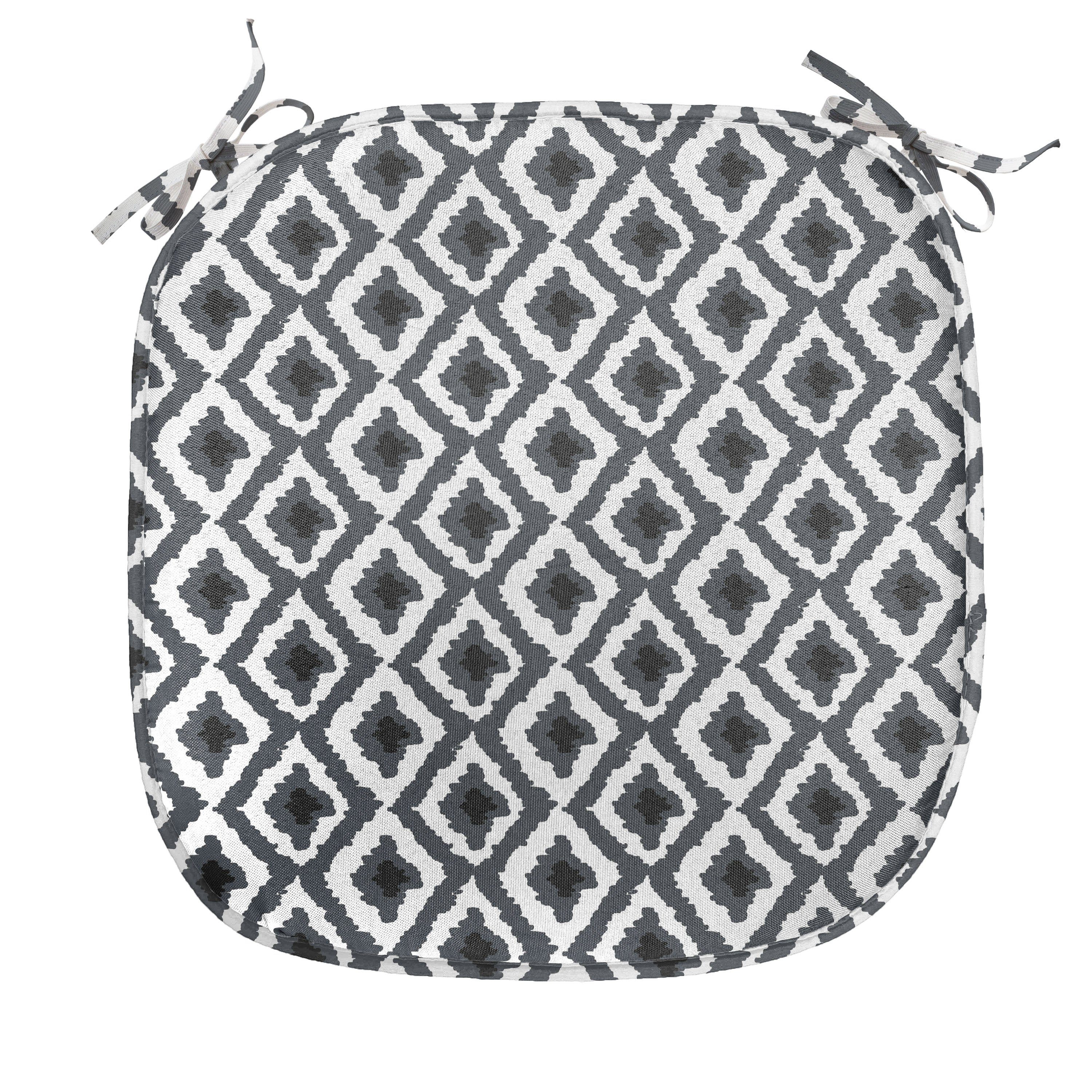 Zigzags mit Kissen Rhombus für Riemen Dekoratives Küchensitze, wasserfestes und Stuhlkissen Abakuhaus Geometrisch