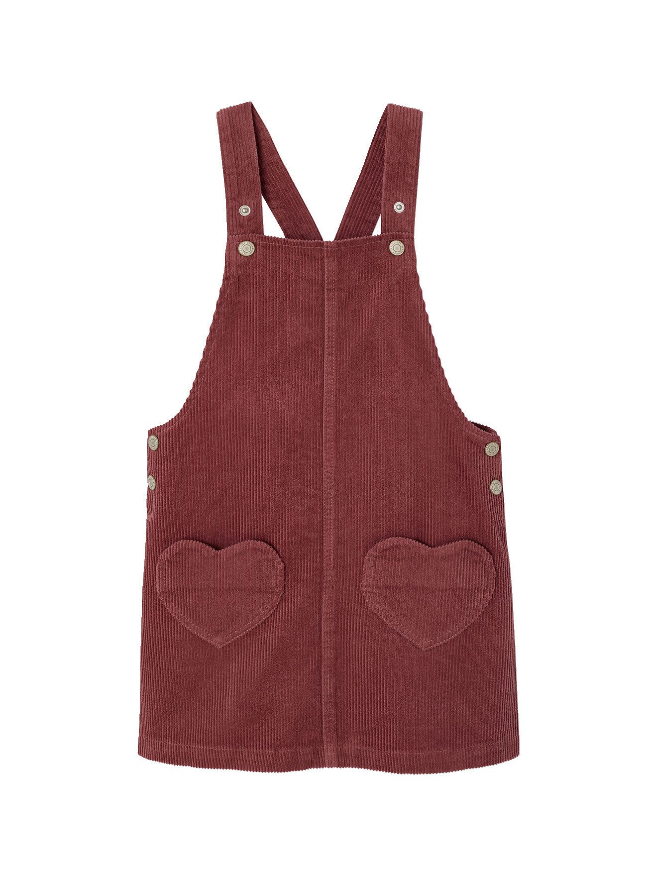 vertbaudet Latzkleid Latzkleid aus Cord mit Herz-Taschen Mädchen