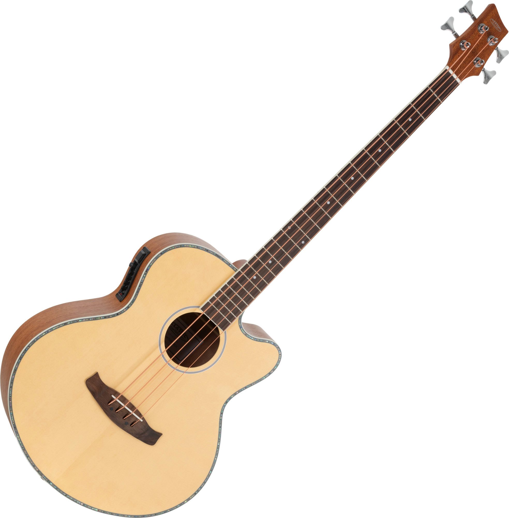 Classic Cantabile Akustik-Bass ABJ4-50CE Jumbo Akustik Bass - mit Tonabnehmer, Jumbo mit Cutaway, Medium Scale-Akustikbass mit Tonabnehmer