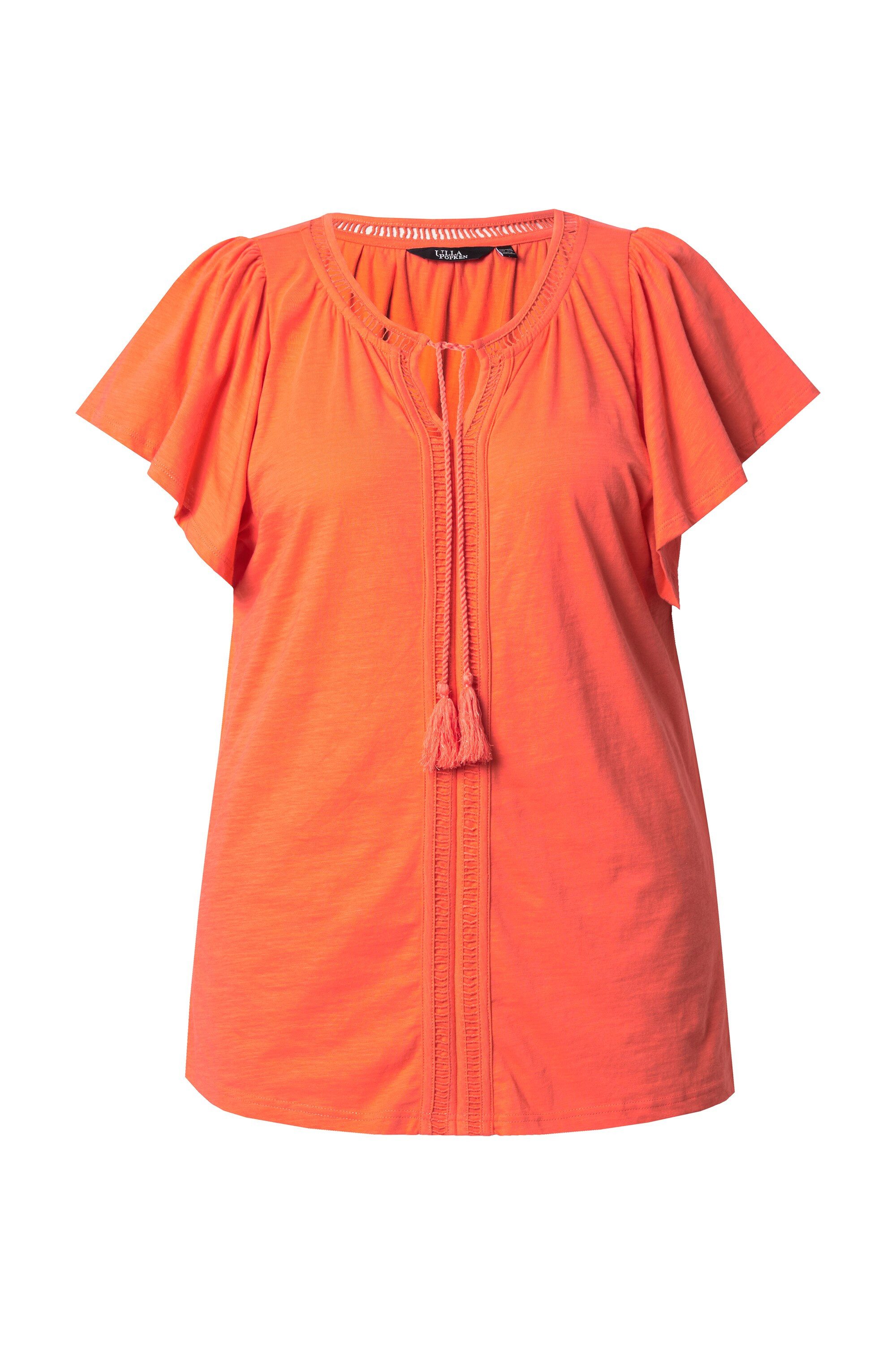Ulla Popken T-Shirt T-Shirt Zierlitze Tunika-Ausschnitt günstig online kaufen