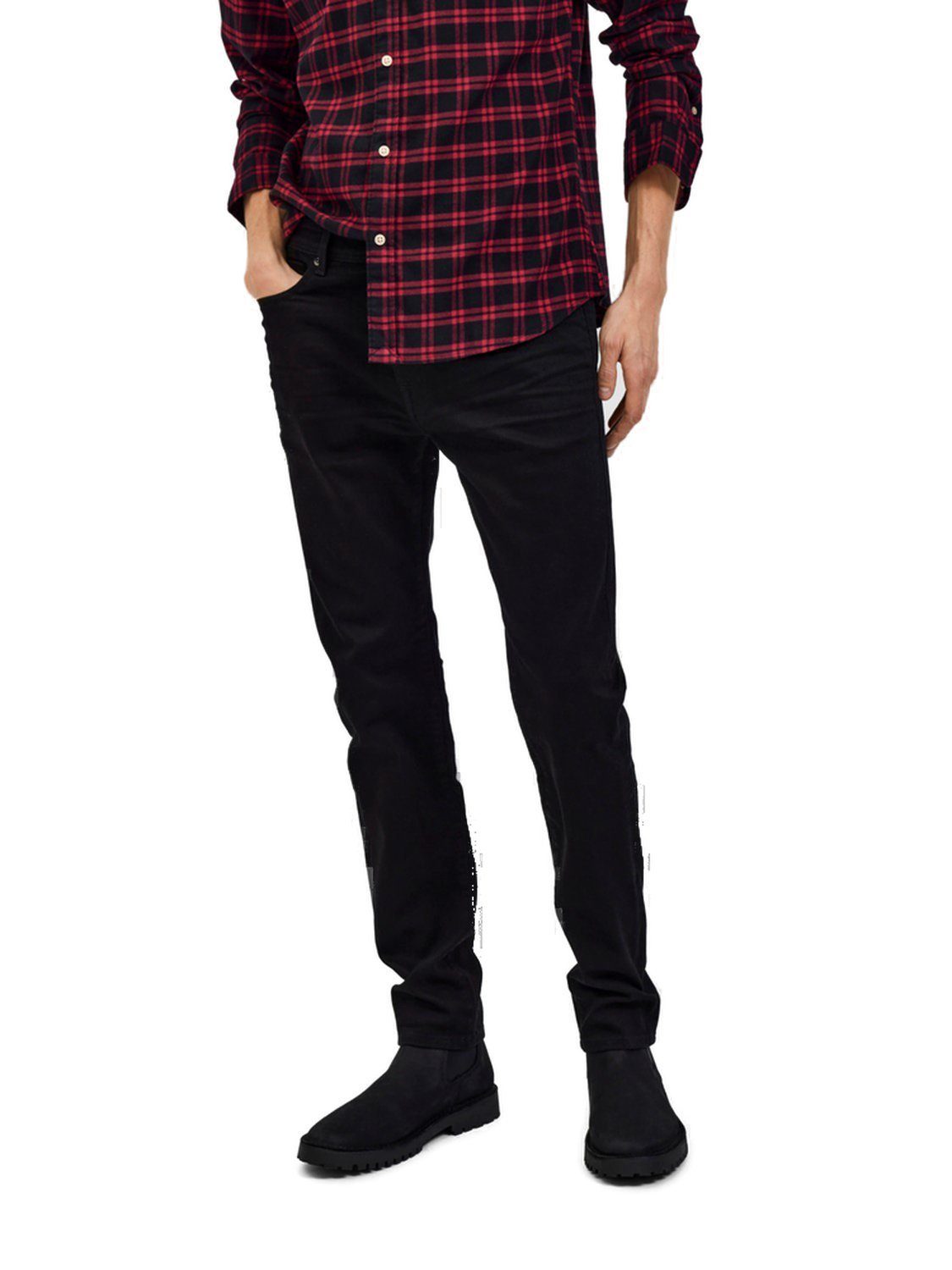 SELECTED HOMME Slim-fit-Jeans SLH175-SLIM LEON 24001 aus Baumwollmix