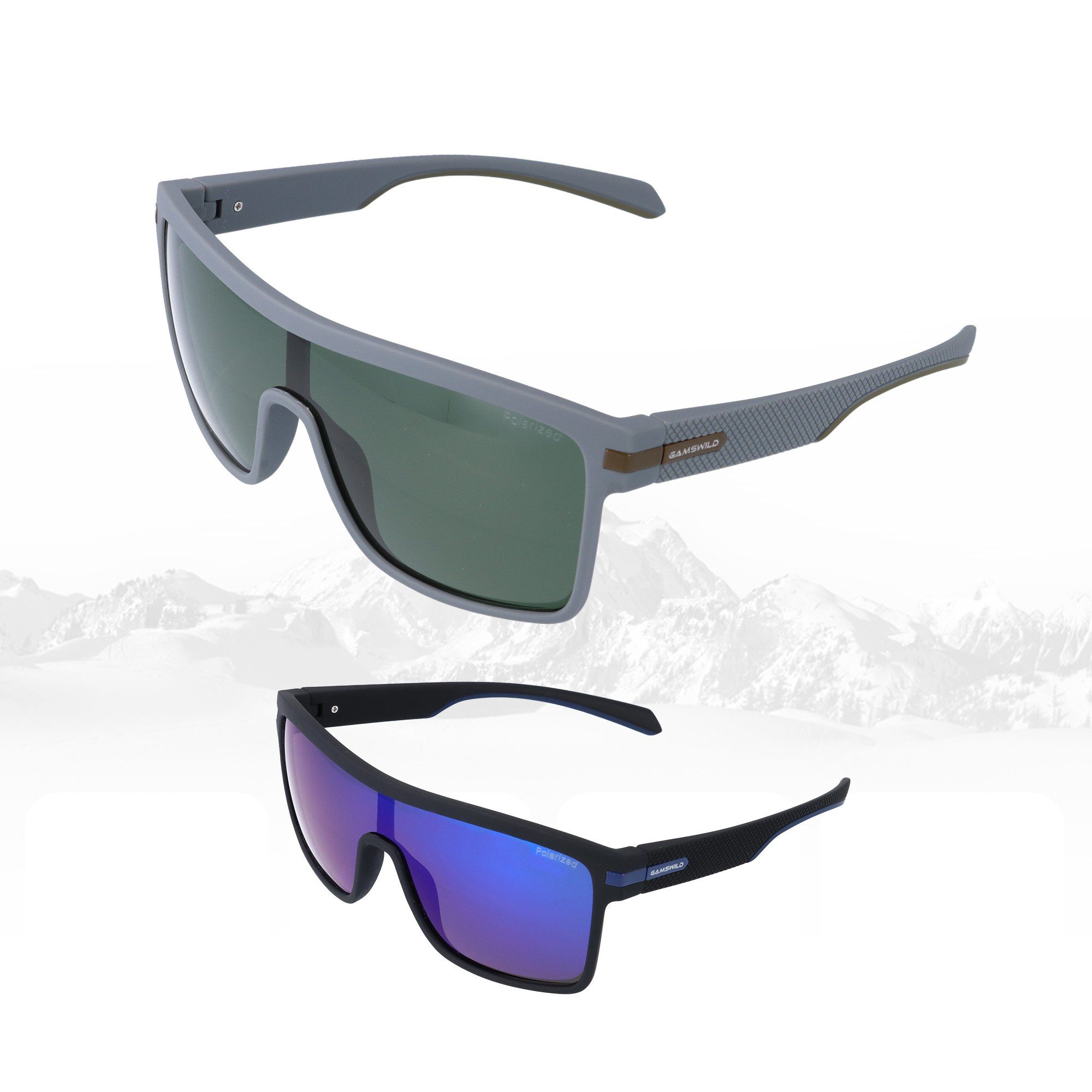 Monoscheibensonnenbrille UV400 GAMSSTYLE Sonnenbrille Fahrradbrille Skibrille Damen Herren