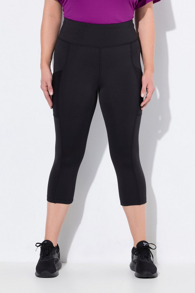 Ulla Popken Leggings 3/4-Leggings wadenlang High Waist schnelltrocknend