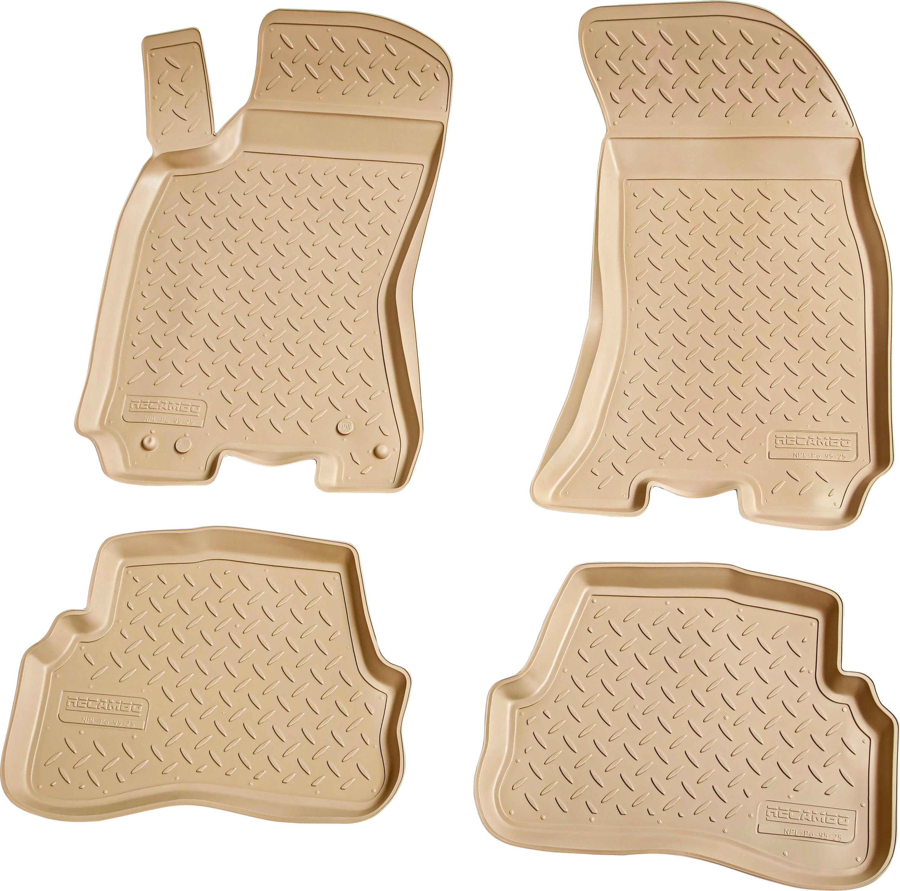 RECAMBO Passform-Fußmatten CustomComforts (4 St), für VW Passat, B5 Typ 3B 3BG 1996 - 2005, perfekte Passform | Automatten
