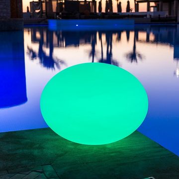 Licht-Trend Gartenleuchte Akku-LED Designleuchte Flatball XXS mit App-Steuerung Weiß