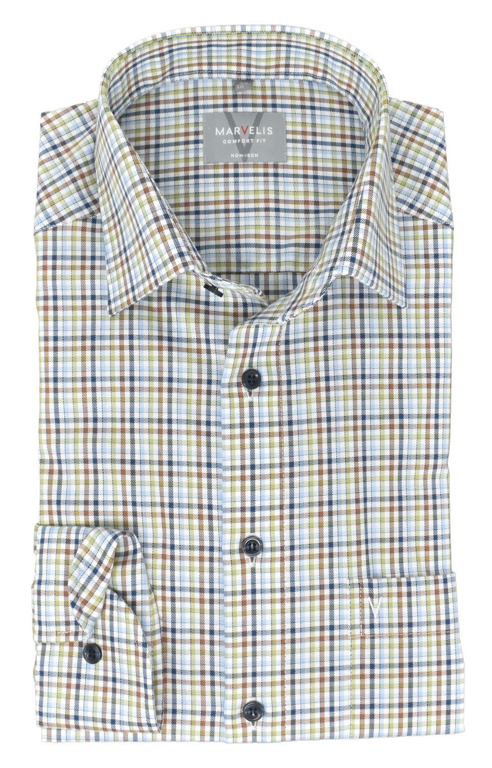 MARVELIS Businesshemd COMFORT FIT - Businesshemd bequeme Schnittführung günstig online kaufen