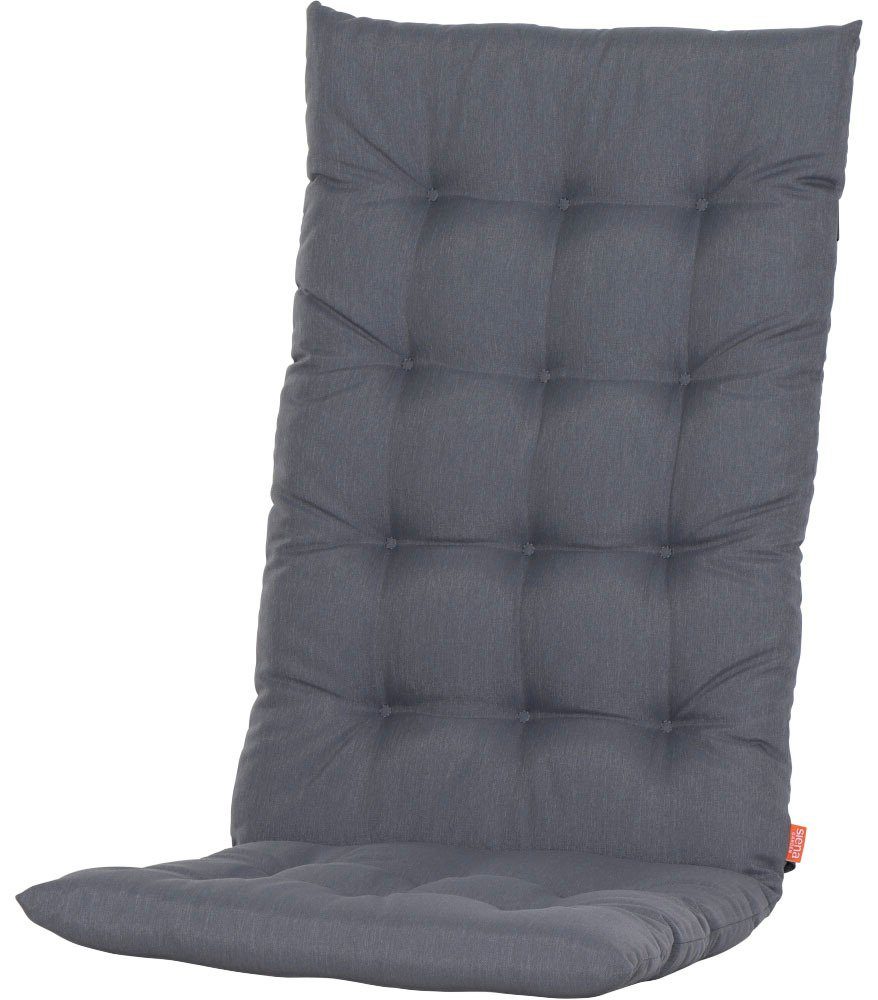 Siena Garden Sesselauflage ATRIA, 123 cm, Dessin Uni, 100% recyceltem Polyester, in verschiedenen Farben grau | Sessel-Erhöhungen