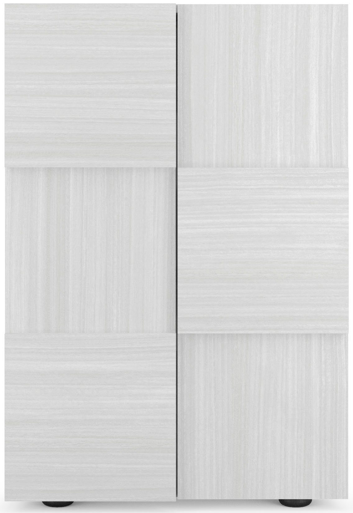 Home affaire Schuhschrank Dama Breite 78 cm, Höhe 116 cm, Schuhkommode, Front in 3D-Optik, 4 Einlegeböden, ca. 17 Paar Schuhe