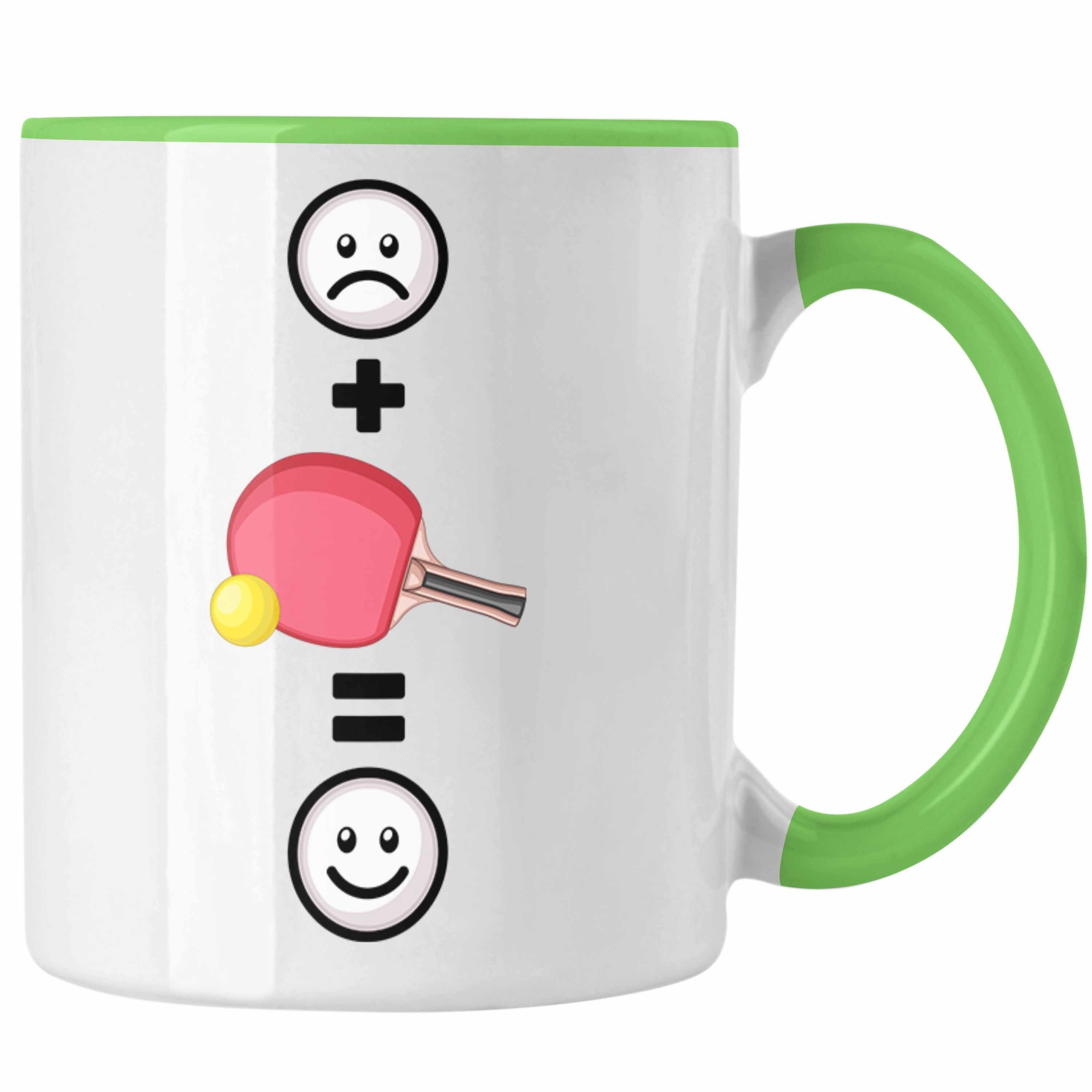 Trendation Tasse Tischtennis Tasse Geschenk für Tischtennis-Spieler Trainer Lustige Ges Grün