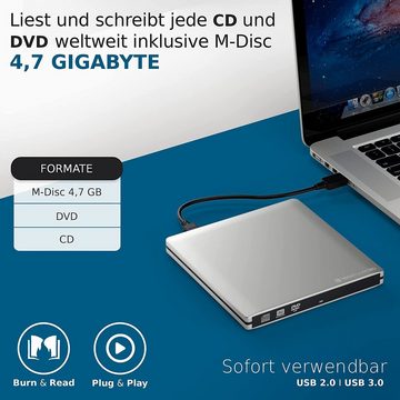 techPulse120 externer USB 3.0 DVD CD Brenner Laufwerk DVDRW DVD-Brenner