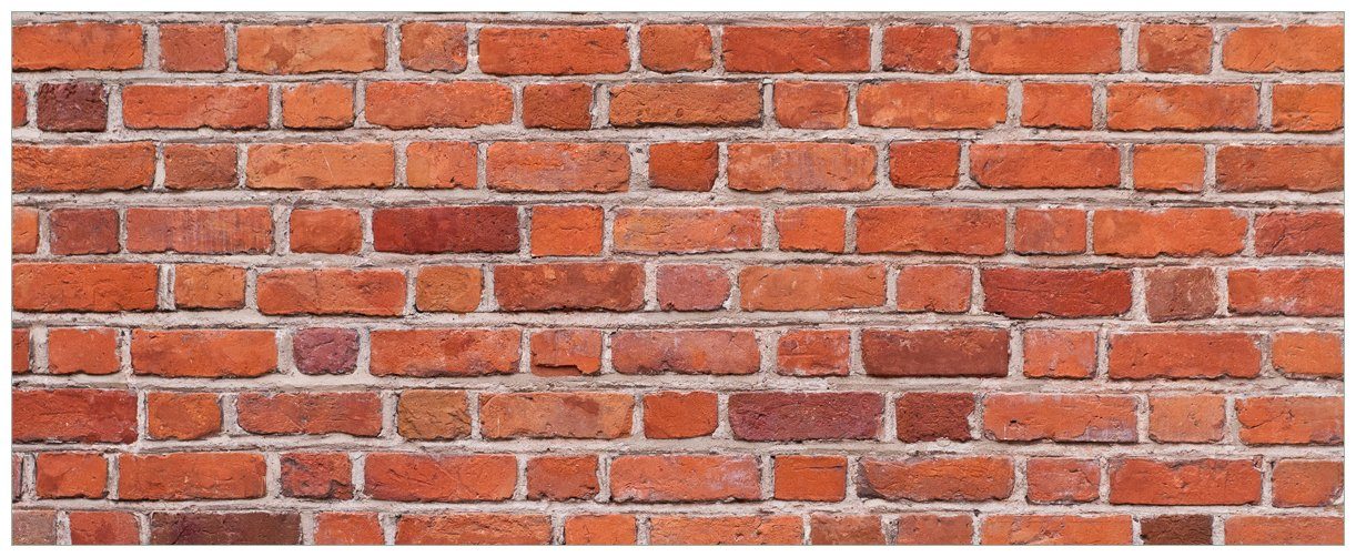 Wallario Wandfolie, Rote Ziegelsteinwand - Backsteine, in verschiedenen Ausführungen