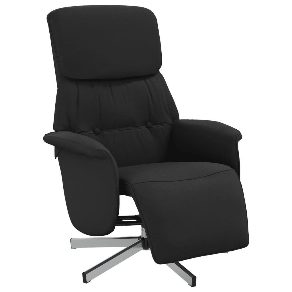 vidaXL Sessel Relaxsessel mit Fußteil Schwarz günstig online kaufen