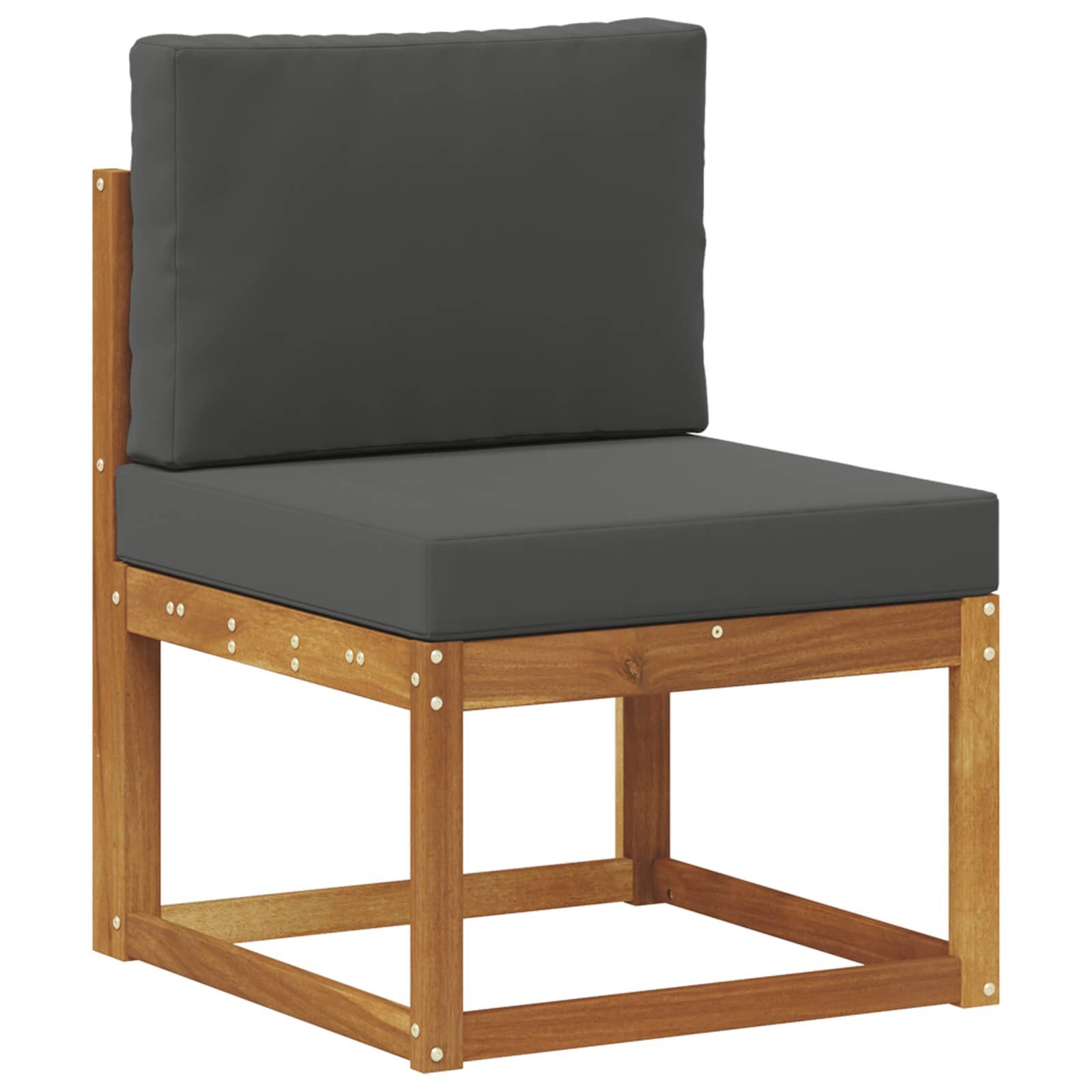vidaXL Gartenlounge-Set Outdoor-Sofagarnitur 3 Stk. Natur und Anthrazit, (3-tlg)