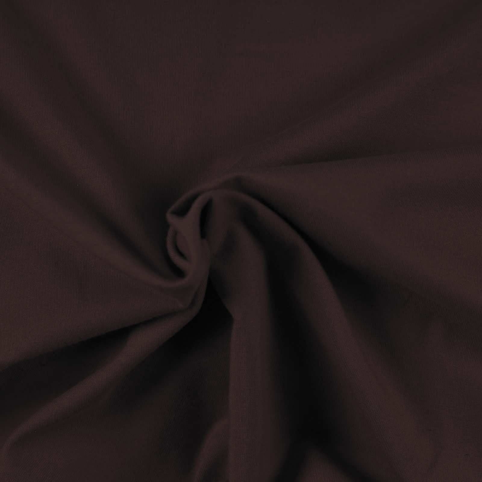 maDDma Stoff 0,5m Meterware Jersey Stoff Uni für Freizeitkleidung ca. 148cm breit, dunkelbraun