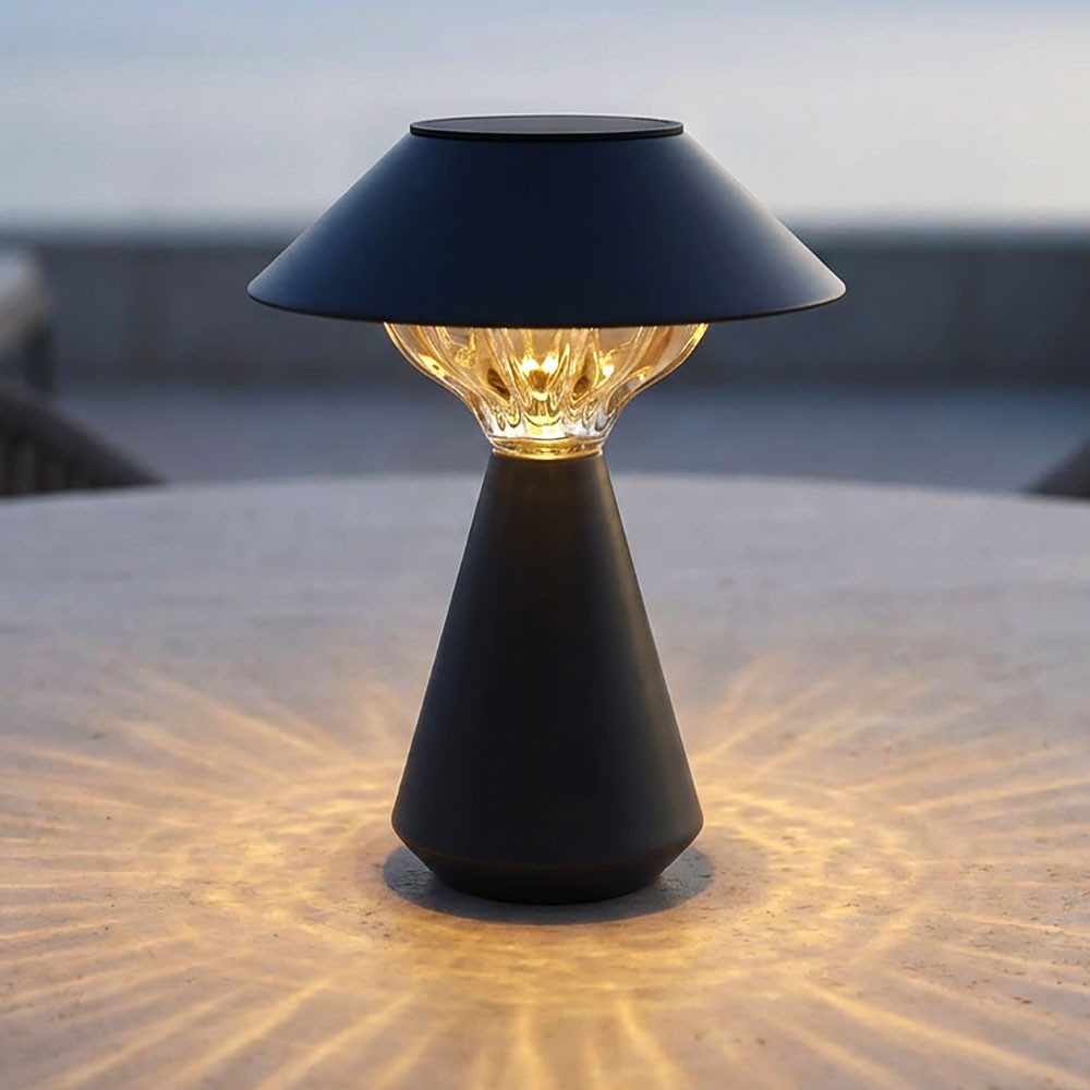 GLOBO LIGHTING LED Außen-Tischleuchte, LED-Leuchtmittel fest verbaut, Warmweiß, Solarlampe Außenleuchte Tischlampe LED Gartenlampe Tischleuchte