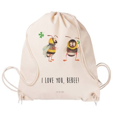 Mr. & Mrs. Panda Sporttasche Bienen Paar - Transparent - Geschenk, Ehefrau, Geschenk für Partner, (1-tlg), Umweltfreundlich