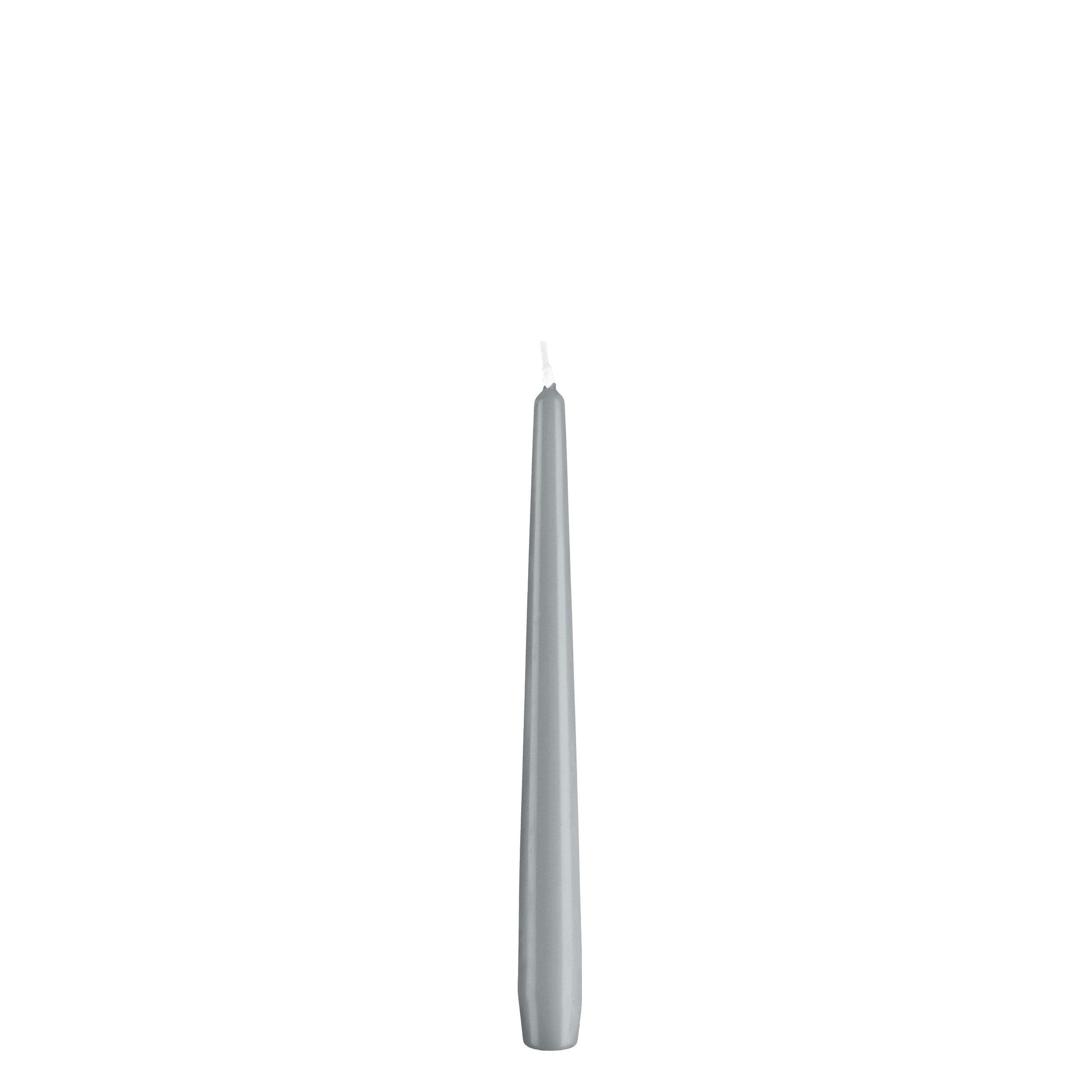 Kopschitz Kerzen Spitzkerze Spitzkerzen Silbergrau 240 x Ø 23 mm, 12 Stück