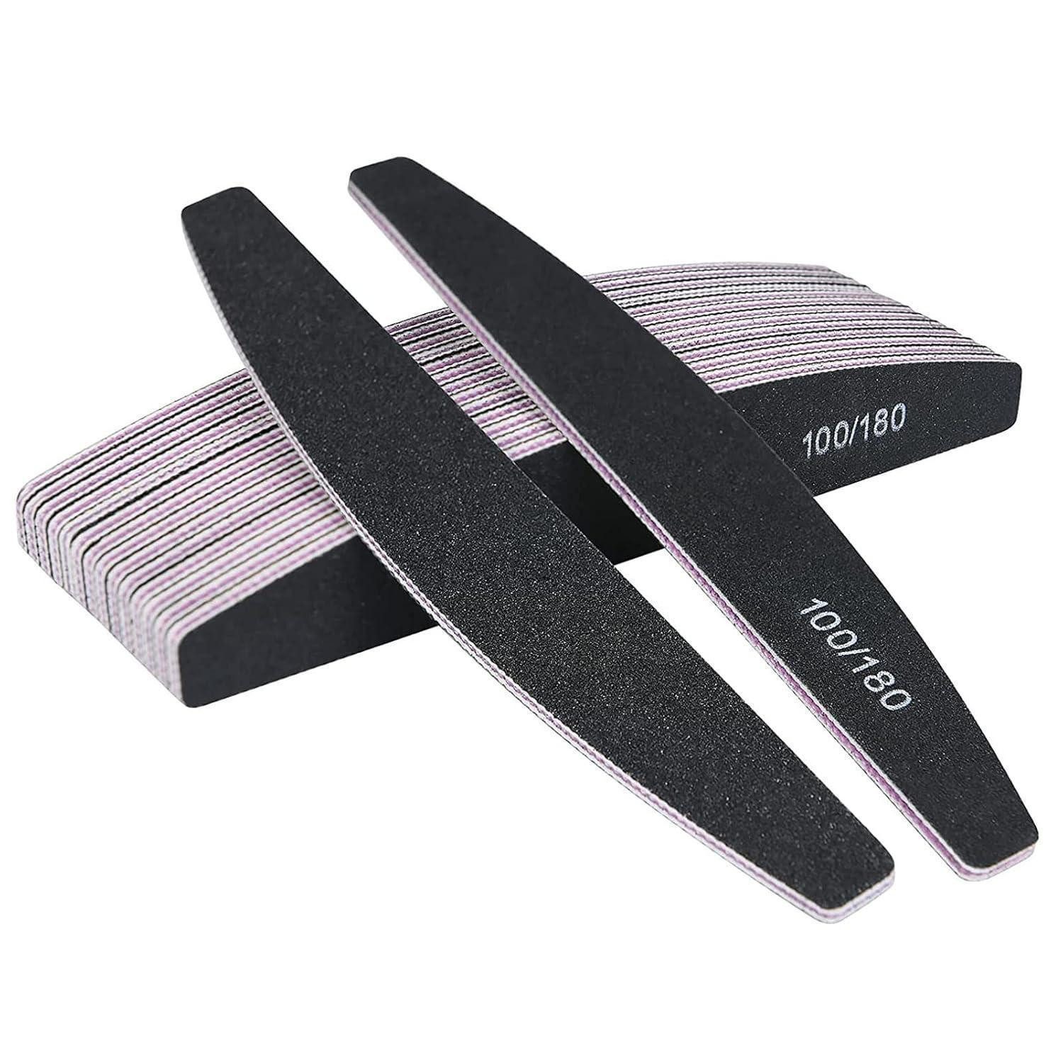 LuxusKollektion Sandblatt-Nagelfeile Nagelfeile 16tlg doppelseitig 100/180 schwarz