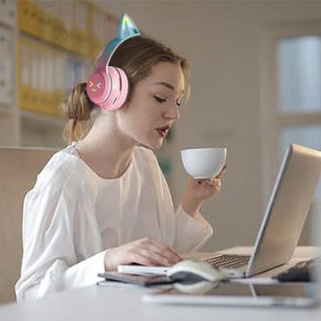 Novzep Kopfhörer –Bluetooth 5.1, HiFi-Klangqualität, farbenfrohe Beleuchtung, Over-Ear-Kopfhörer (kompatibel mit Windows, iOS, Android usw)