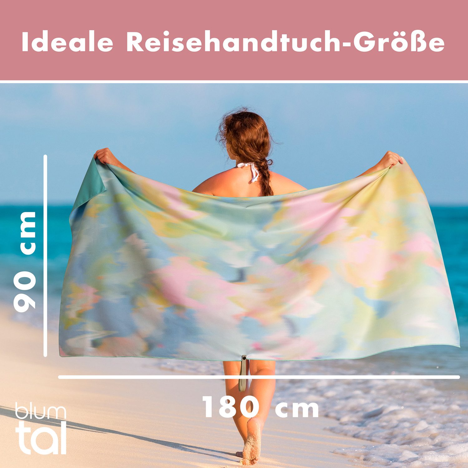 Blumtal Reisehandtuch Strandhandtuch 90x180 cm aus günstig online kaufen