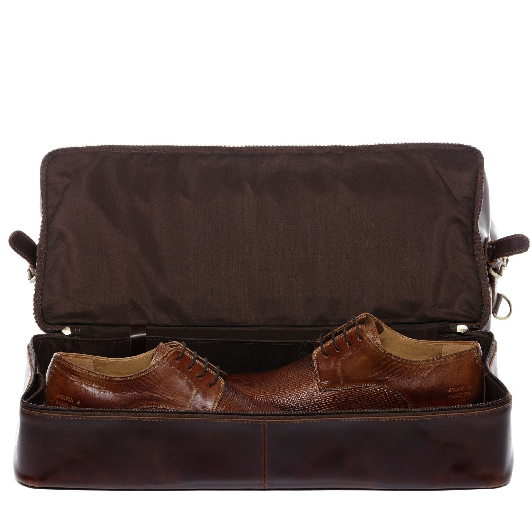 SID & VAIN Reisetasche echt Leder Weekender groß Ledertasche braun KINGSTON, Echtleder Reisegepäck für Damen & Herren, Sporttasche XL braun-cognac