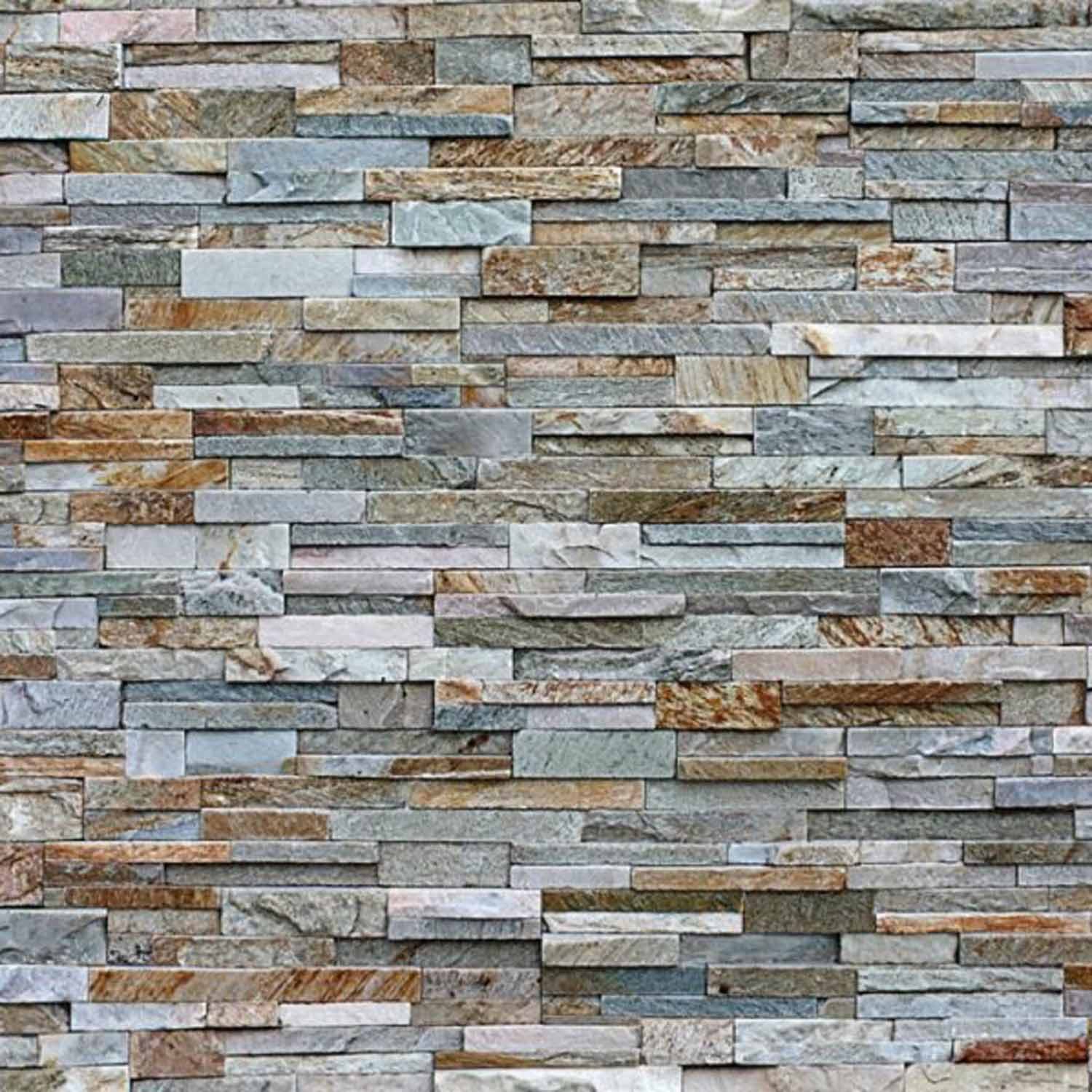 d-c-wall® 3D-Tapete Steinoptik PVC Wandbelag als Küchenrückwand und Spritzschutz Bad, Spürbar geprägte Oberfläche, Steinoptik, (400 x 67,5cm - Länge x Breite), sehr lichtbeständig, abwischbar & stoßfest