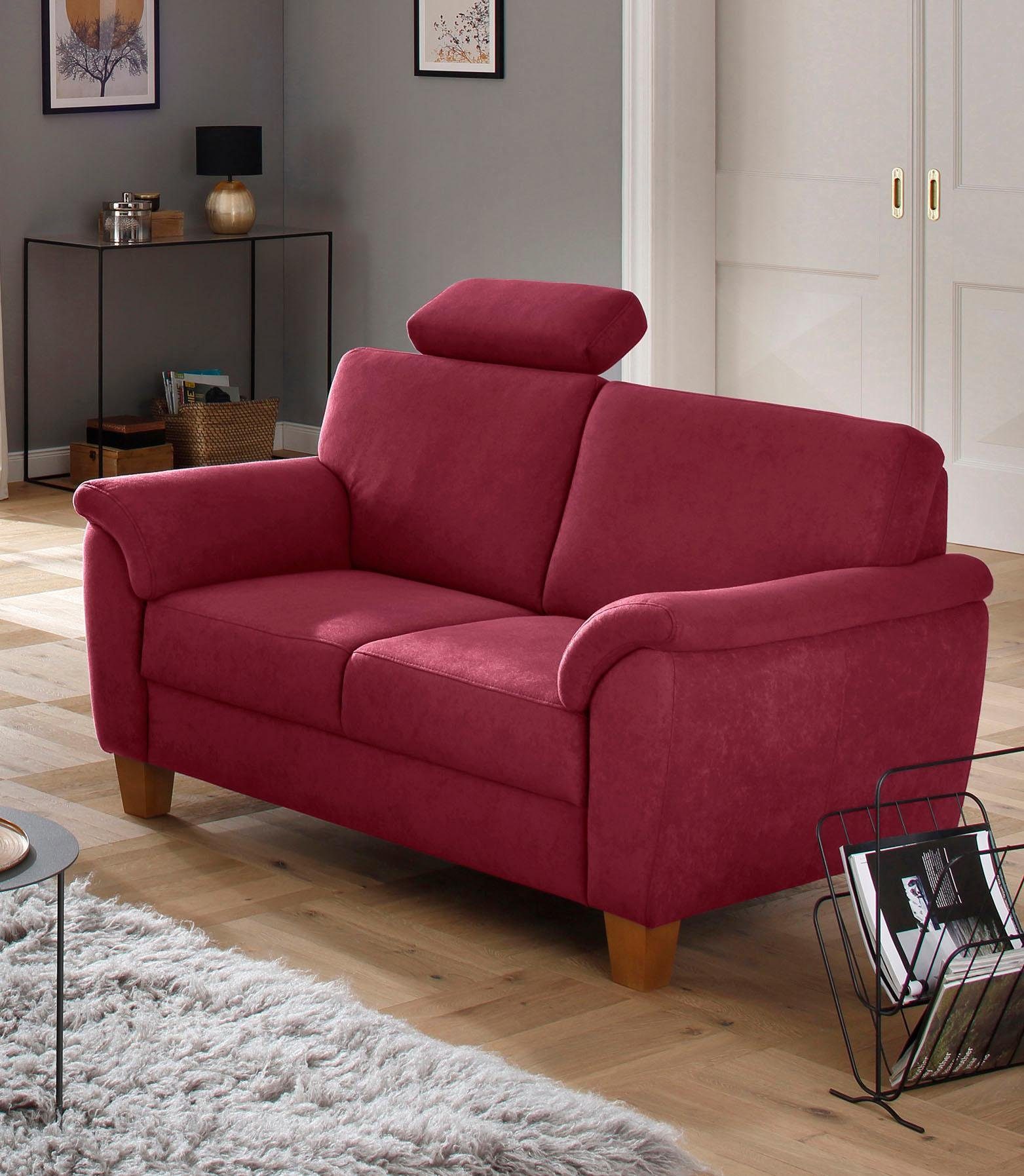 Home affaire 2-Sitzer Texel, mit Federkern und Kontrastnaht, Füße Buche eichefarben