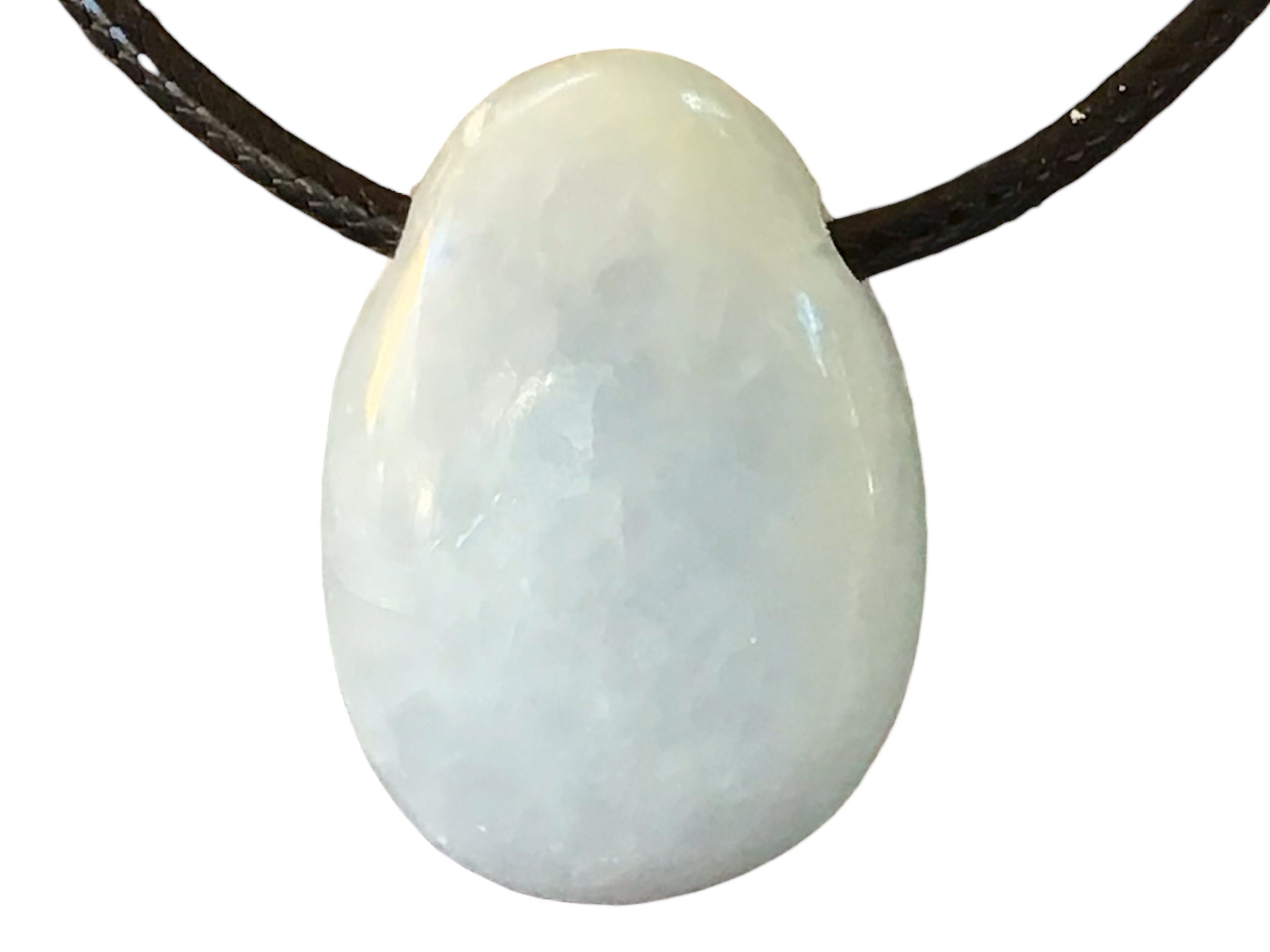 Amulett Set Edelstein Anhänger aus echtem blauem Calcit, Tropfenanhänger
