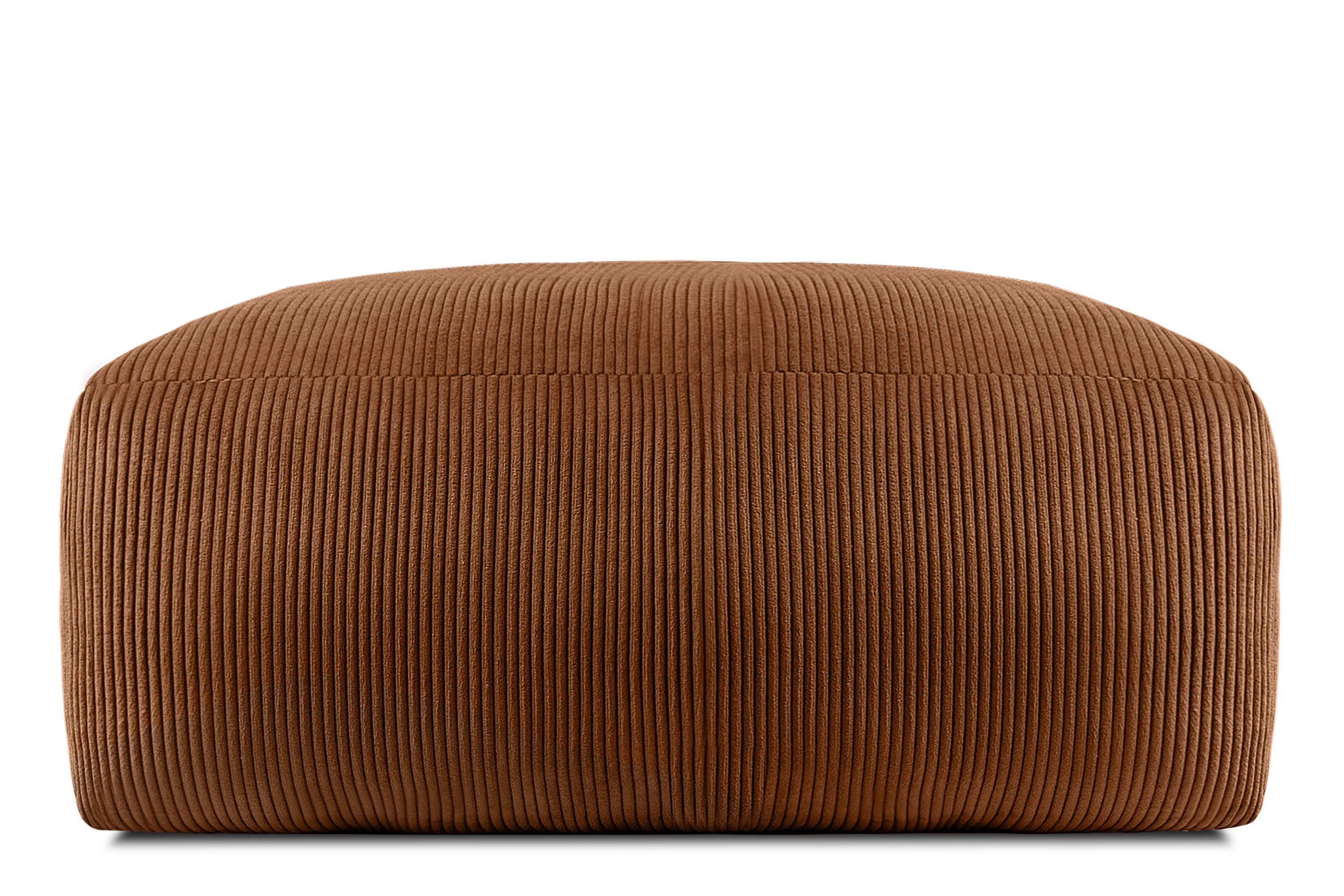 KONSIMO® Sitzhocker BUFFO Pouf, Polsterhocker, hergestellt in der EU, extrem weicher und bequemer Sitz, mit gewellter Feder, Modern