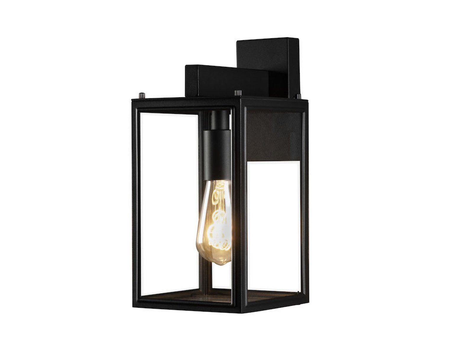 KONSTSMIDE LED Außen-Wandleuchte, LED wechselbar, warmweiß, Wand-laterne Landhausstil, Fassadenbeleuchtung Haus-wand, Schwarz 33cm
