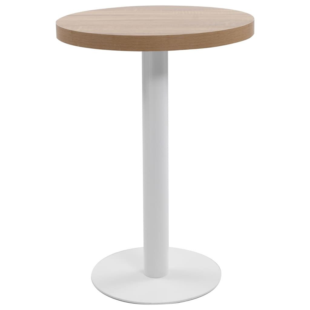 vidaXL Esstisch Bistrotisch Hellbraun 60 cm MDF (1-St) günstig online kaufen