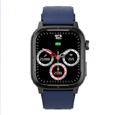 Nanway Q25 Smartwatch (1,28 Zoll), inkl. Ladestation, mit individuell einstellbarem Drehknopf