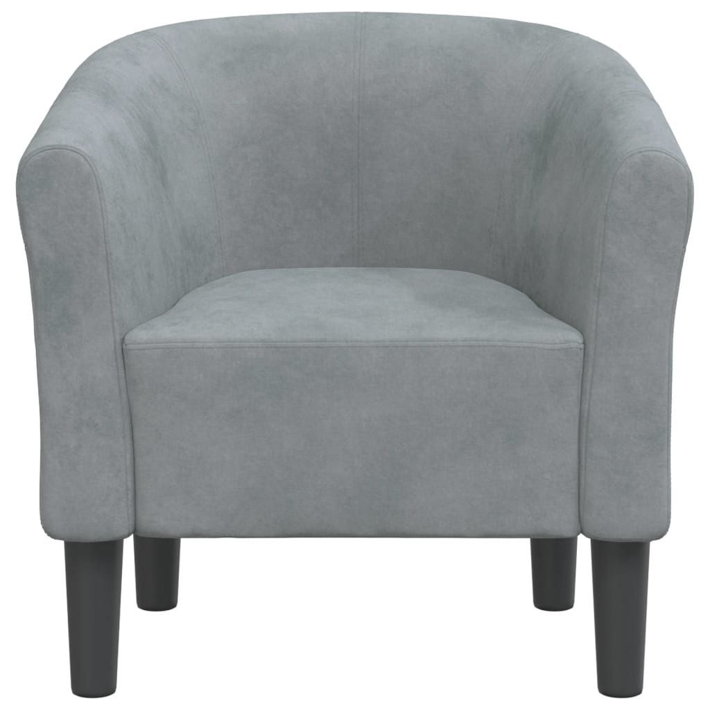 furnicato Cocktailsessel Moderner Clubsessel Dunkelgrau 70 x 56 x 68 cm mit Samtbezug und (1-St)