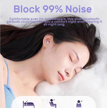 Xmenha Maximalen Komfort, auch bei langem Tragen. In-Ear-Kopfhörer (Störgeräusche adé: Die -24 dB Geräuschunterdrückung sorgt für eine ruhige Schlafumgebung, frei von Ablenkungen., mit Leistungsfähigen Ultimative Lösung Ununterbrochenen Schlafkomfort)