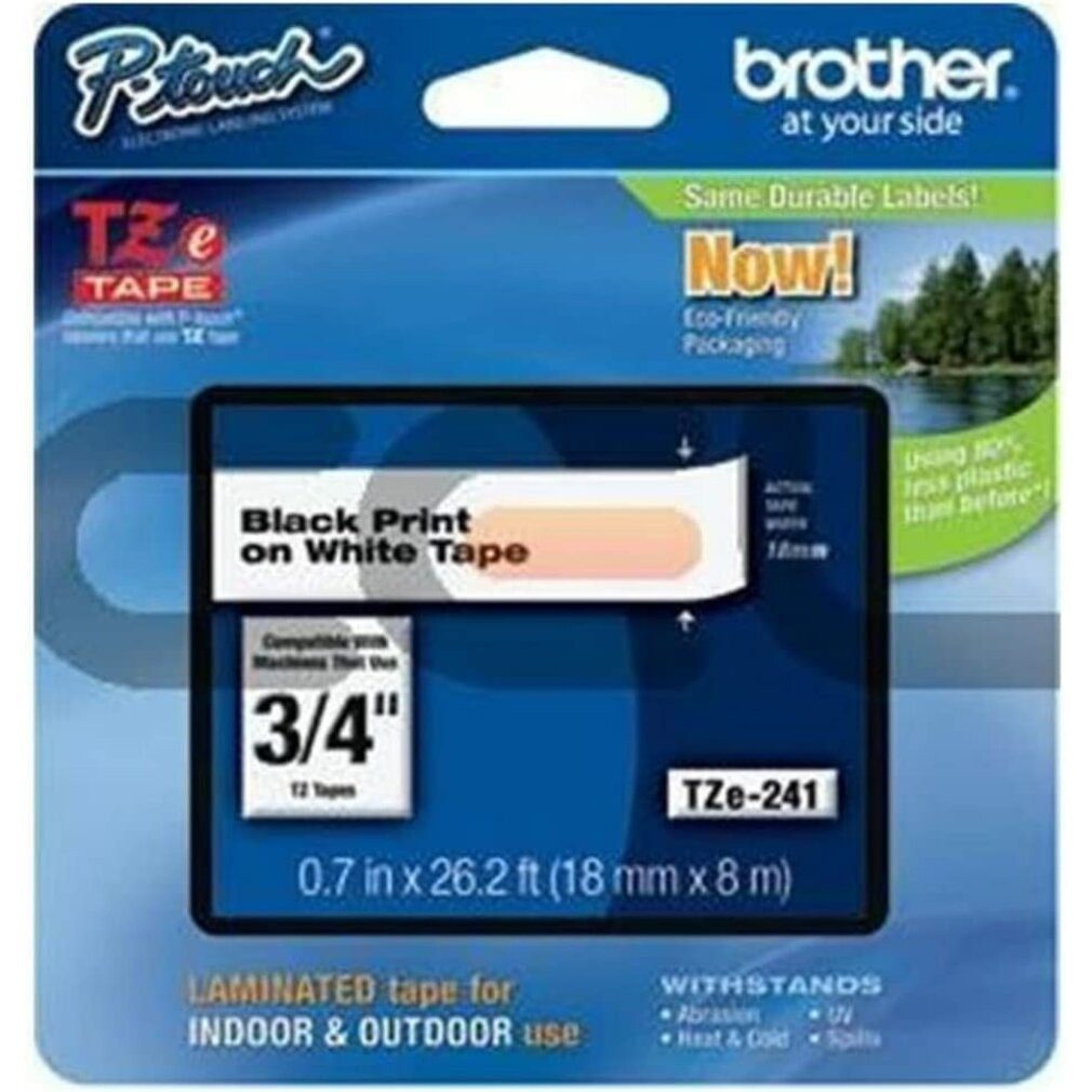 Brother Druckerband P-touchTZ241 CIV white/black (18 mm)