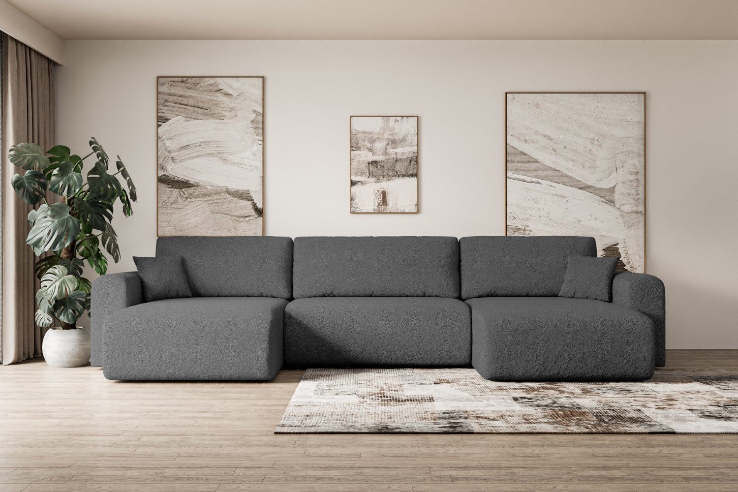 ALTDECOR Wohnlandschaft ORRO-U, Couch mit Schlaffunktion, günstig online kaufen