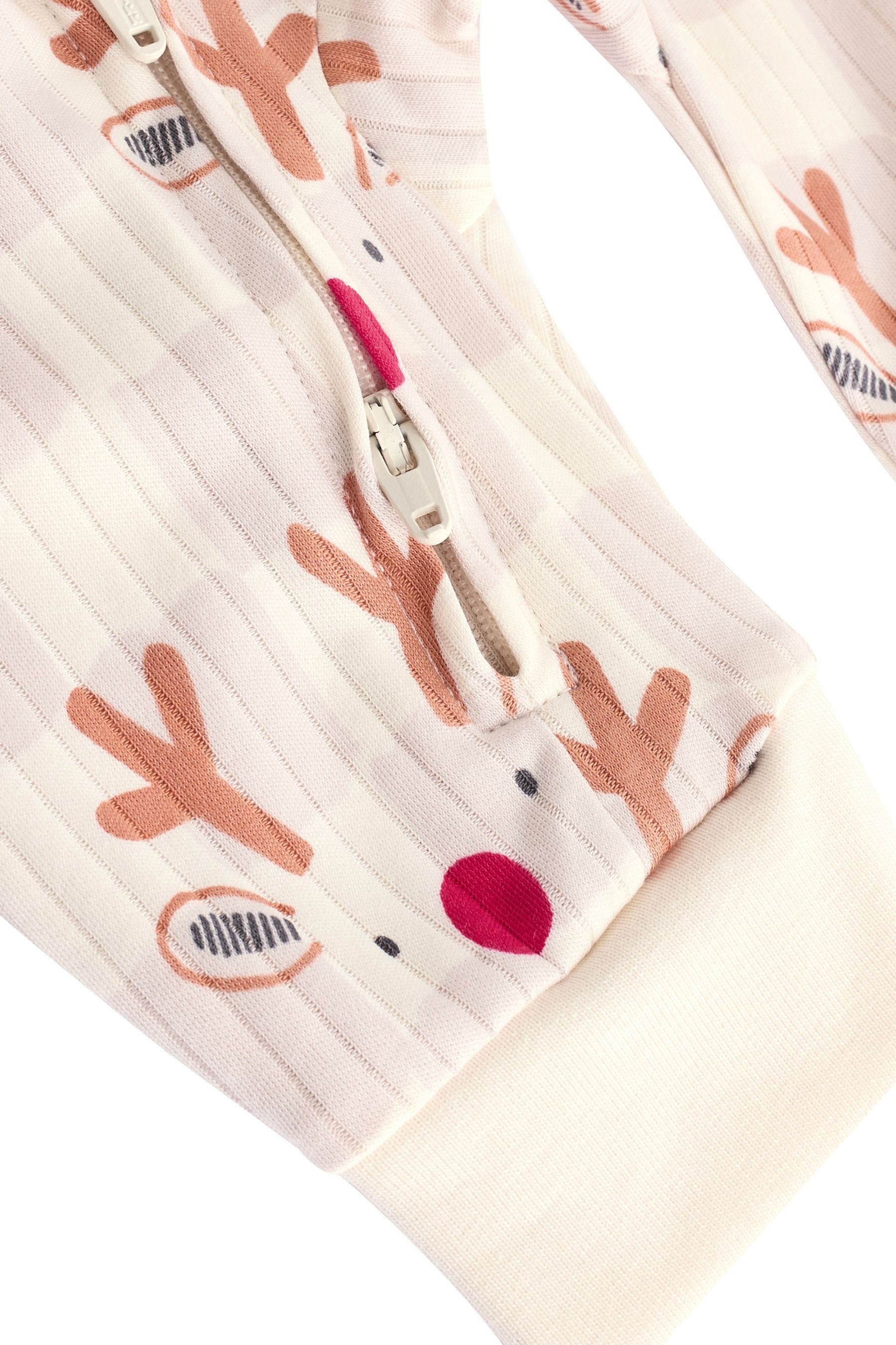 Next Schlafoverall Baby Schlafanzug mit Weihnachtsprint, Rentier (1-tlg)