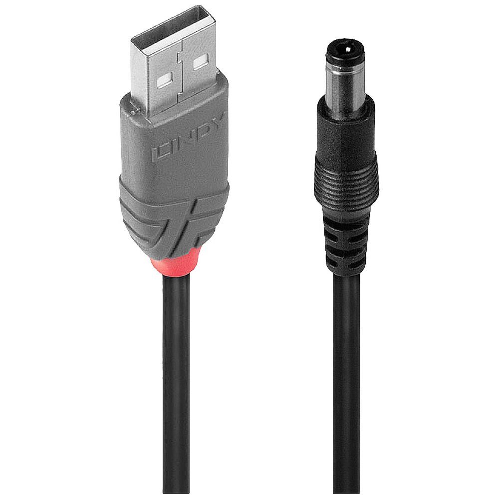 Lindy LINDY USB-Kabel USB 2.0 USB-A Stecker, DC Stecker 5,5 mm 1.50 m Schwa USB-Kabel, (150.00 cm)