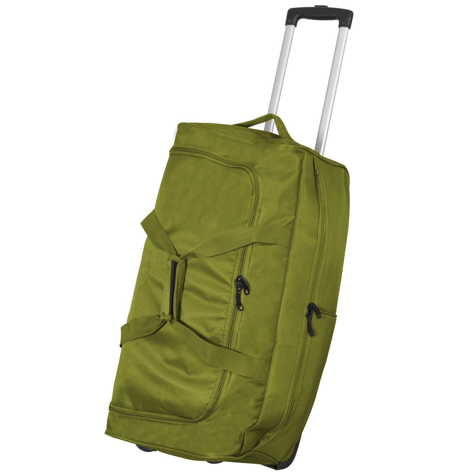 Trendyshop365 Reisetasche Brooklyn (Trolley, 1-tlg., 65x35x30cm, 70 Liter, leichte XL Tasche für Damen und Herren), mit Trolleygriff und 2 Rollen