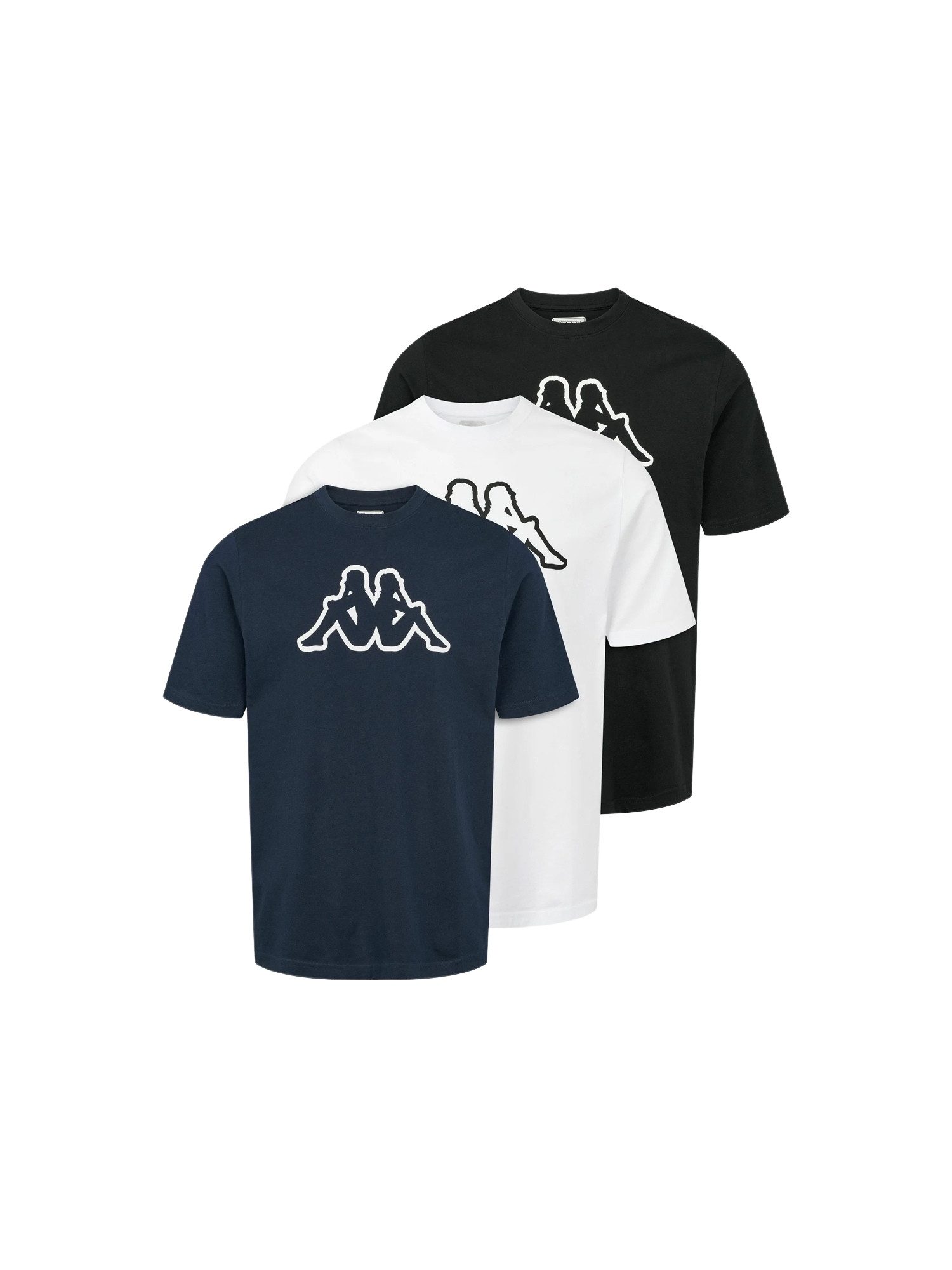 Kappa Kurzarmhemd Kappa T-shirt Cromen 3-pack günstig online kaufen
