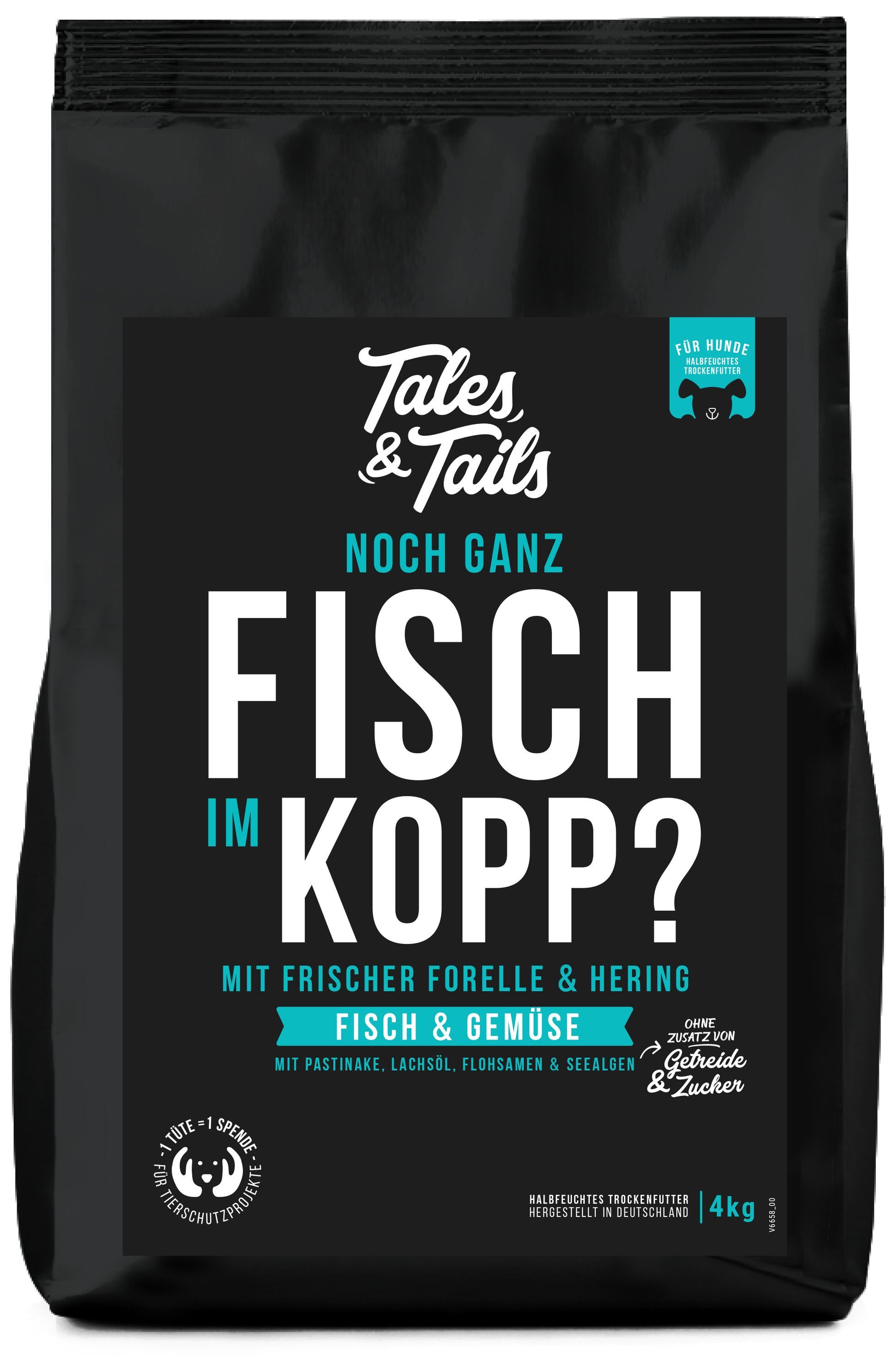 Tales & Tails Noch ganz Fisch im Kopp Soft Trockenfutter, 4000g, Getreidefrei